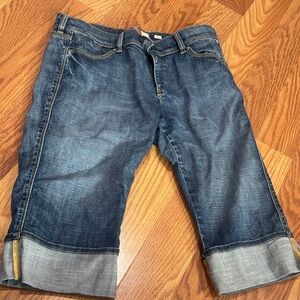 Old Navy Cuffed Blue Denim Capris
